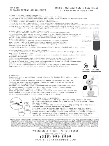 Vista 8 de THE LASH SUPPLY Pegamento de extensión de pestañas Flex Strong Hold de 0.17 onzas, suministros de extensión de pestañas, viscosidad media, retención