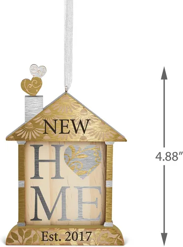 Vista 3 de Hallmark Keepsake 2017 mini adornos de navidad de porcelana, deseos de boda