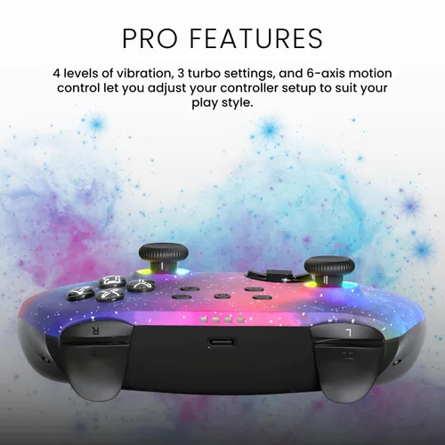 Vista 2 de Surge Gamepad Pro (Supernova Edition) Wireless Pro Controller for Nintendo Switch, Windows PC, Steam Deck, Android & iOS