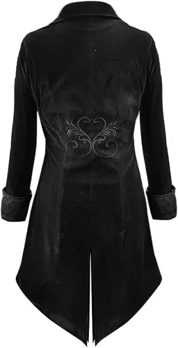 Vista 2 de Crubelon Chaqueta steampunk para hombre, gótica, medieval, victoriana, abrigo