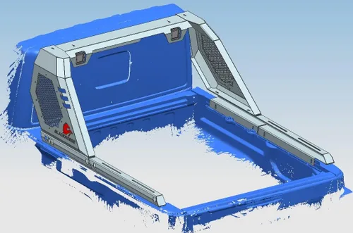 Vista 5 de Black Horse Vigor - Barra antivuelco modular negra compatible con Nissan Frontier 2022-2024