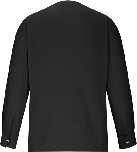 Vista 3 de Camisas de manga larga para hombre, casual, de algodón, lino, con botones, a la moda, lisas, para fiesta, otoño