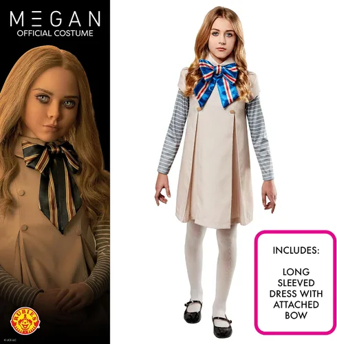 Vista 2 de Rubie's M3gan - Vestido de disfraz para niña, como se muestra