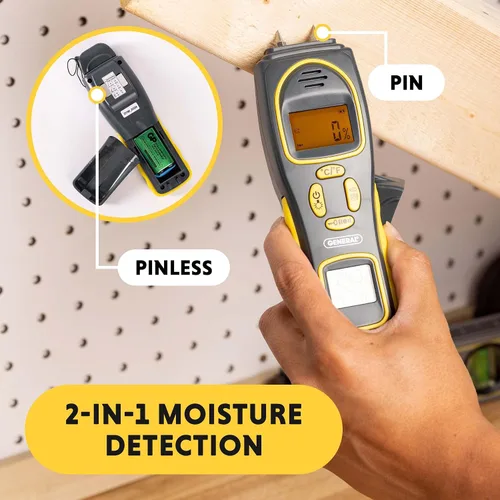 Vista 2 de General Tools MMH800 Medidor de Humedad con y sin Pin con Temperatura y Humedad