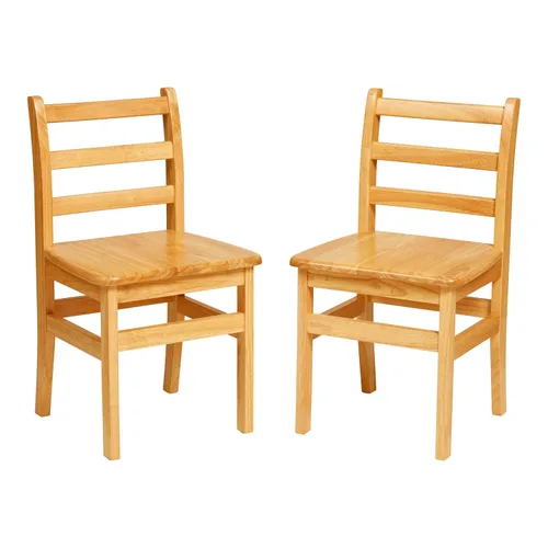 Vista 14 de Silla ECR4Kids montada con espalda escalonada de 3 peldaños, Natural, 2
