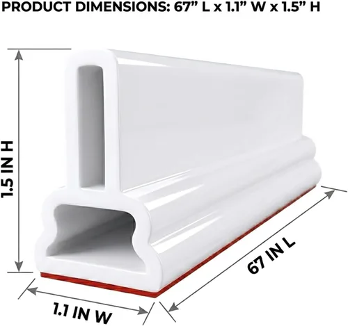 Vista 3 de Presa de agua de umbral plegable de 39 pulgadas de 1.5" de alto, protector de ducha para mantener el agua en la cabina de ducha, barrera de agua