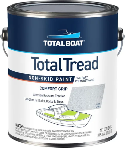 Vista 15 de TotalBoat TotalTread - Pintura antideslizante para cubierta, revestimiento de tracción antideslizante de grado marino para barcos, madera, fibra