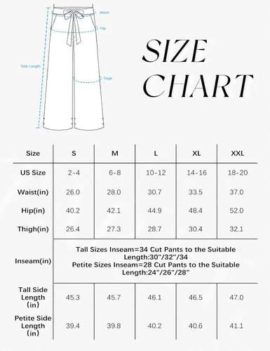 Vista 5 de Tapata Pantalones de yoga de pierna ancha con bolsillos de cintura alta, pantalones a medida, ajustables, con nudo de corbata, pantalones sueltos