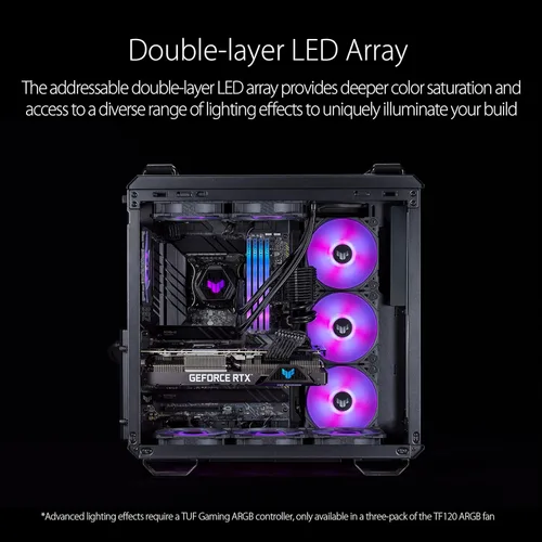 Vista 6 de ASUS TUF Gaming TF120 ARGB Case Fan White Edition - Paquete individual