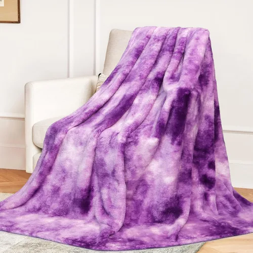 Vista 31 de MUGD Manta rosa para cama, manta de forro polar rosa claro, mantas suaves para mujeres y niñas, bonita decoración del hogar B-bean Rosa