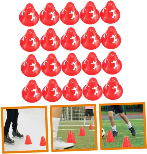 Vista 8 de GALPADA 20Pcs Small High Sports Training Cones for Soccer and Roller Skating Agility Drills Portable Markers for School Practice and Speed Control
