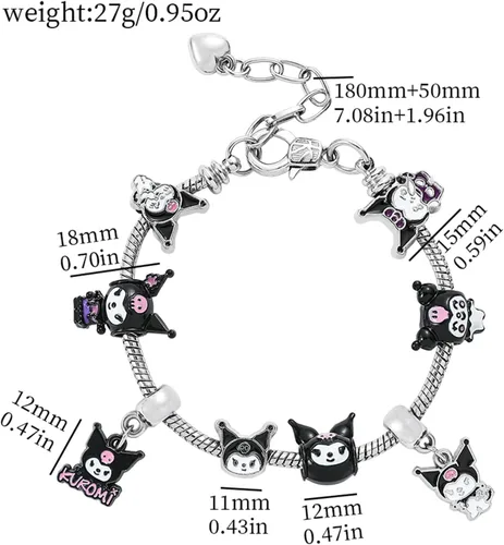 Vista 7 de Hagkun Pulsera de cosplay de anime, pulsera de bricolaje, regalo para fanáticos del anime y niñas