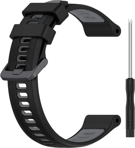 Vista 6 de Correa de repuesto compatible con Garmin Forerunner 965/955/945/935, Garmin Fenix 5/Fenix 6 GPS Smart Watch, correa de reloj de silicona ajustable
