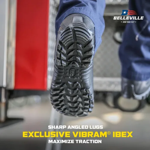 Vista 4 de TACTICAL RESEARCH TR Khyber TR960Z Botas tácticas con cremallera lateral para hombre Negro