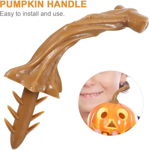 Vista 4 de Garneck 24 Calabazas STEM – Tallo de calabaza de plástico para adorno de calabaza, día de Acción de Gracias y Halloween, decoración de calabaza
