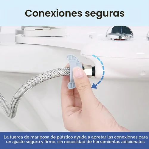 Vista 4 de LUXE Bidet Manguera de agua fría de 1/2" x 1/4" x 15", metal trenzado