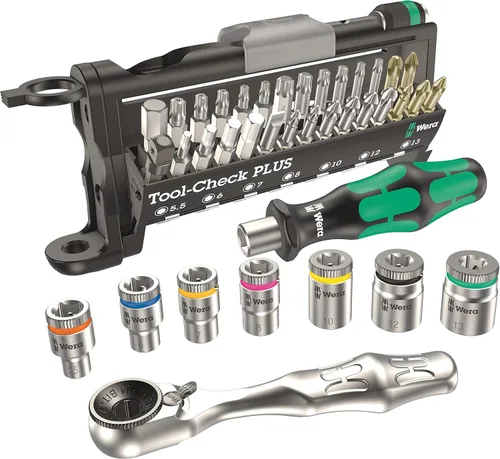 Vista 2 de Wera 056490 Tool-Check Plus - Juego de trinquetes con enchufes, métrico