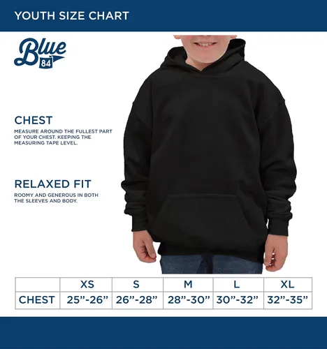 Vista 4 de Blue 84 NCAA - Sudadera con capucha unisex para niños Zingy