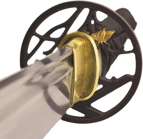Vista 2 de MAKOTO Espada samurái negra de Katana afilada hecha a mano de 40 pulgadas