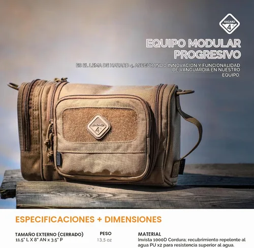 Vista 7 de Reveille(TM) Hazard 4(R) Bolsa resistente para equipo de aseo y elementos de tocador., Marrón Coyote