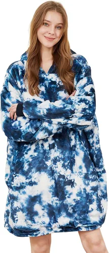 Vista 15 de Felicigeely Blanket Hoodie Wearable Blanket Sweatshirt Oversized Hooded Blanket Sweater Gift for Women