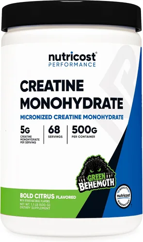 Vista 19 de Nutricost - Polvo de Monohidrato de Creatina (sabor Frambuesa Azul), 500 Gramos (1.1 LBS)