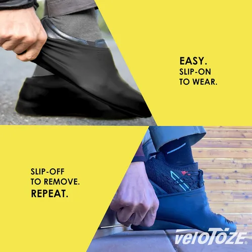 Vista 6 de veloToze Roam - Funda para zapatos de desplazamiento, funciona con cualquier zapato, para ciclismo, desplazamiento, pedales planos, ebike, caminar