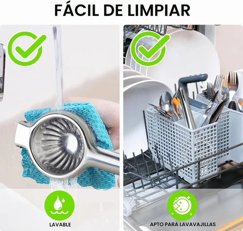 Vista 6 de Vakoo Exprimidor de limón de acero inoxidable, colador de semillas