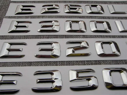 Vista 2 de Emblemas cromados para maletero de automóvil, emblemas para Mercedes Benz E43 E55 E63 AMG E200 E250 E300 E320 E350 E400 E180 4MATIC CDI (E350)