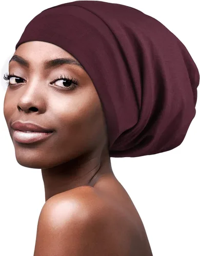 Vista 25 de FocusCare - Gorro de satén para dormir, para mujer, regalos para mujeres con cabello rizado o con frizz Verde militar