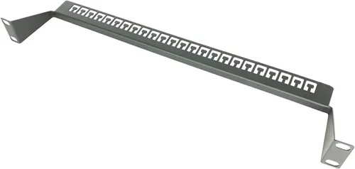 Vista 2 de Paquete de 5 paneles de gestión de cables de rack de servidores de 1U de 19 pulgadas con ganchos de anillo en D - Administrador de cables y cables