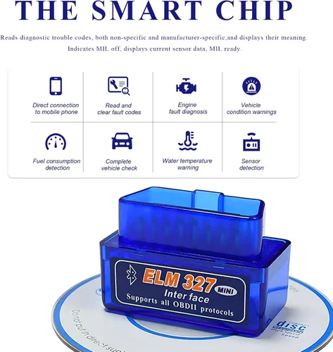 Vista 3 de ELM327 OBDⅡ Escáner de Diagnóstico Automático para Coche, Herramienta de Escaneo Bluetooth Automático Profesional Lector de Código de Falla