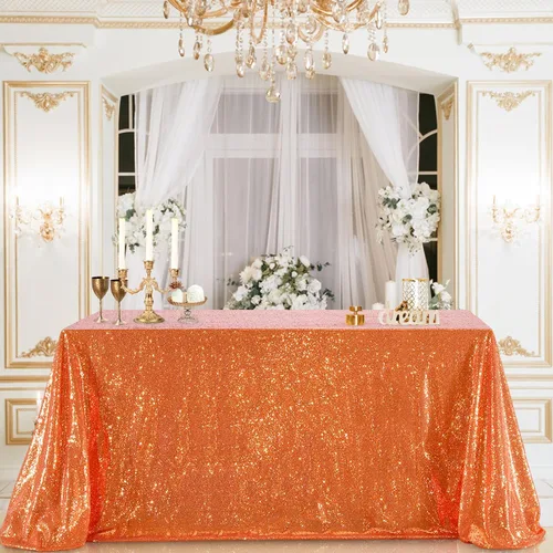 Vista 17 de B-COOL Mantel de lentejuelas con brillo para mesas, color azul bebé, mantel de lentejuelas para decoración de mesas, para bodas, Navidad