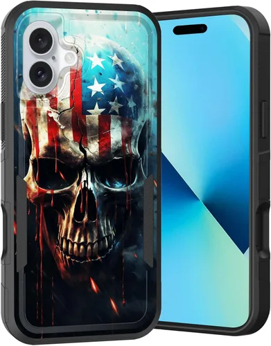 Vista 259 de Funda para iPhone Air, doble capa híbrida resistente resistente a prueba de golpes de policarbonato duro + funda protectora de silicona suave