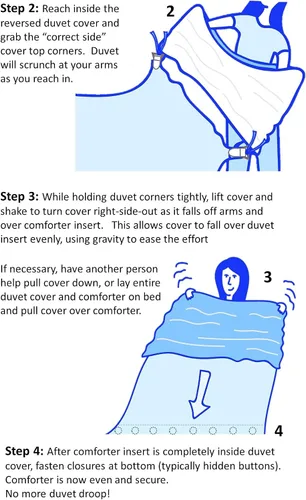 Vista 6 de Clips de edredón para asegurar los insertos - Sistema completo de ropa de cama ajustada para dormir - Incluye clips de relleno de edredón y lazos
