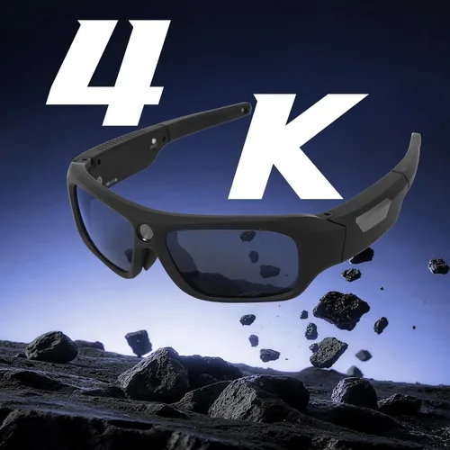 Vista 2 de Lentes de sol con cámara deportiva 4K, cámaras de video deportivas y de acción FHD de 2160P para deportes al aire libre