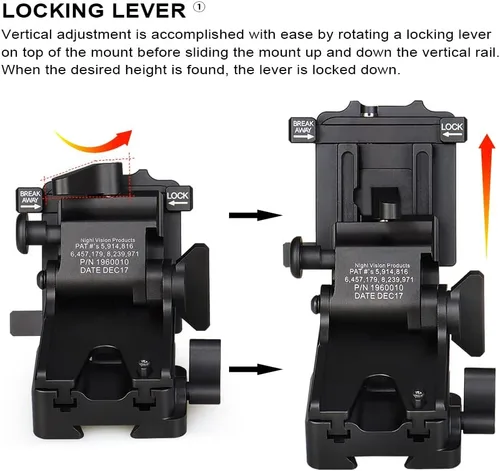 Vista 2 de Gafas de visión nocturna NVG montaje casco de metal sistema de interfaz completamente modular para PVS14/PVS18/PVS15/PVS7