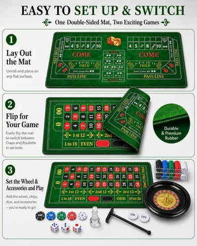 Vista 3 de Juego de ruedas de ruleta, rueda de 10 pulgadas con ruleta de doble cara