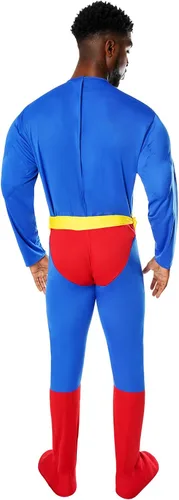 Vista 5 de Rubies DC Comics Superheroes: Superman Deluxe Muscle Chest Costume for Adults, Men's Costume