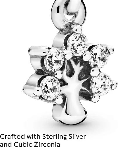 Vista 3 de Pandora ME Jewelry - Colgante de árbol de circonita cúbica en plata de ley, solo se adapta a estilos Pandora ME, Plata esterlina, Circonita Cúbica