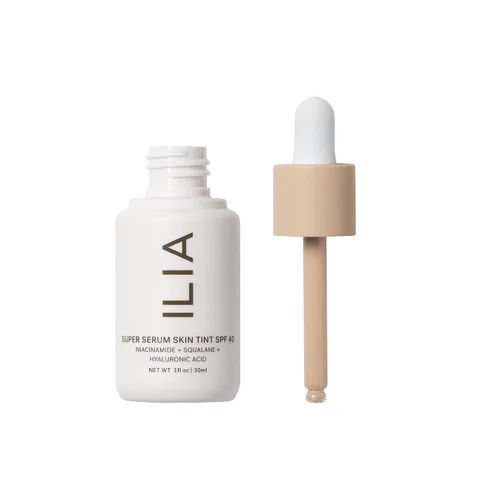 Vista 2 de ILIA - Tinte de piel Super Serum SPF 40 Sin comedogénesis, vegano, ligero para ayudar contra la luz azul, + contaminación mientras hidrata, Balos