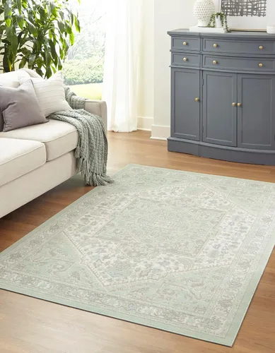 Vista 18 de Unique Loom Whitney Collection - Alfombra rectangular de 5 pies 3 pulgadas x 8 pies, color azul Multicolor/Azul