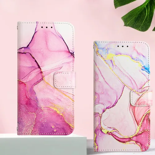 Vista 5 de Redmi Note 11 - Funda 4G Note 11S, funda de cuero tipo cartera con tarjetero y soporte para tarjetas para niñas y mujeres, diseño de mármol, funda