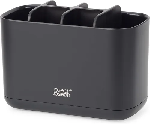Vista 2 de Joseph Joseph Easy-Store - Soporte para cepillo de dientes, organizador de almacenamiento para baño, grande, negro mate