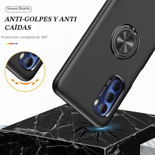 Vista 7 de Funda para Moto G Stylus 5G 2022 con película nano a prueba de explosiones, paquete de 2, funda invisible de grado militar (negro)