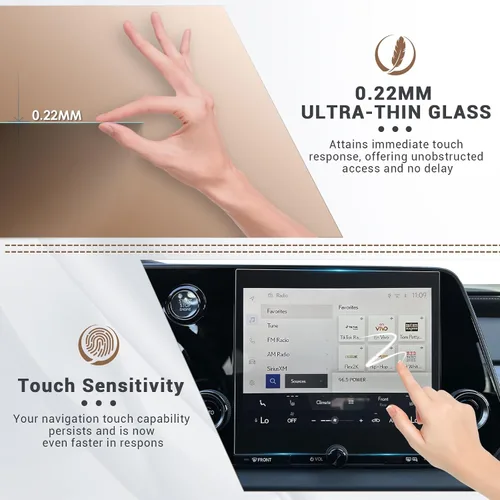 Vista 3 de YEE PIN Protector de pantalla compatible con Lexus RX350 2026 para Lexus RX 350/RX350h/RX500h 2026 de 9.8 pulgadas, protector de pantalla táctil