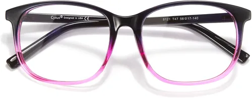 Vista 8 de Cyxus Blue Light Blocking Glasses Women, Square Oversize Frame 8121 01-turquesa-cyspus239