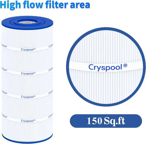 Vista 7 de Cryspool® Filtro C150S compatible con CX150XRE, SwimClear C150S, CS150e, C-9441, PA150S, cartucho de filtro de piscina de 150 pies cuadrados, 1