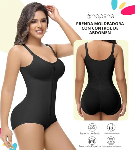 Vista 2 de SHAPSHE Fajas Colombianas Moldeadoras Body Shaper Postcirugía Prenda de Compresión Moldeador de Abdomen con Cremallera