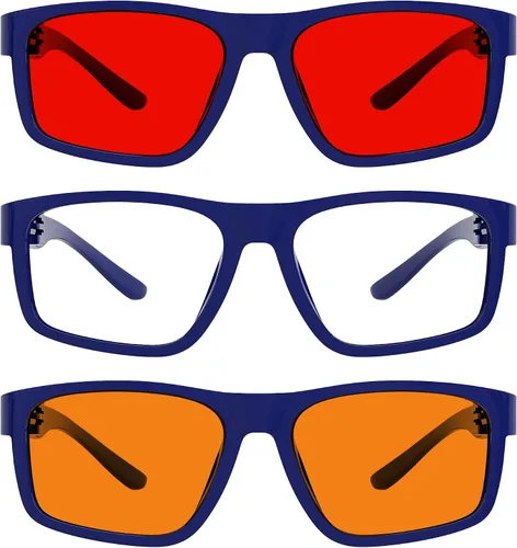 Vista 158 de Eyekepper Gafas de luz azul para hombre y mujer, paquete de 6 lentes Pilot Paquete de 6 color mezclado